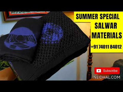 Off white base floral printed premium muslin chanderi unstitched salwar material,V neck with sugar bead and faux mirror work,(PINK)(lining needed)santoon bottom,floral printed on muslin chanderi dupatta with lace tapping. AP262302