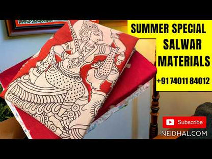 Pink with golden tint printed fancy tissue silk cotton unstitched salwar material, printed yoke (soft, lining needed) matching silky bottom, digital printed tissue silk cotton dupatta with gold tissue borders. FB262617