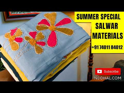 Beige and reddish maroon digital printed tissue linen unstitched salwar material, zai, thread and sequins detailing on front (Texture, Lining Needed)matching cotton bottom, digital printed tissue linen dupatta. SP261015