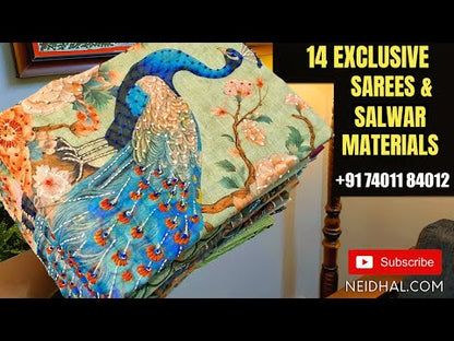Green fancy silk cotton designer saree blouse youtube video