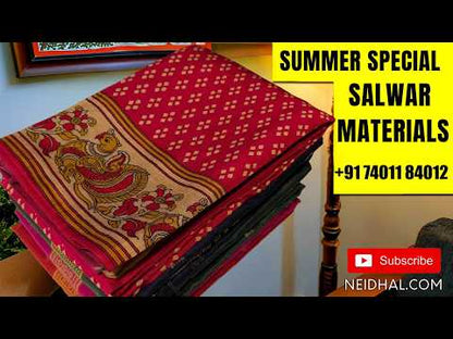 Designer Dark Purple premium uppada silk unstitched salwar material, zari weaving all over (Thin, Lining Needed)matching silky bottom, uppada silk dupatta with zari weaving all over and borders. SP261302