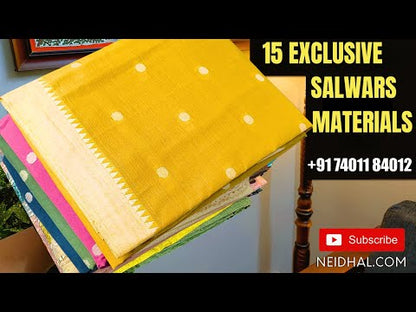 Pastel pink floral printed soft cotton unstitched salwar material, v neck with bead& faux mirror work(lining needed)zigzag printed cotton bottom, crinkled printed pure soft cotton dupatta with tapings. CODE JL251505