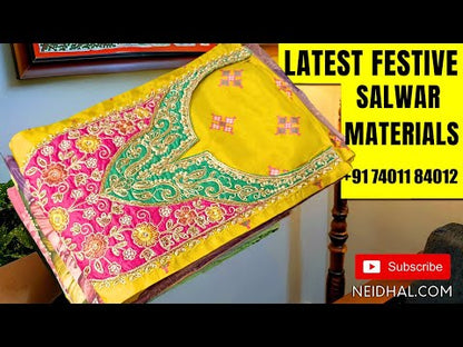 Reddish maroon floral printed modal maslin silk unstitched salwar material, fancy buttons on yoke(lining optional)matching silky bottom, fancy soft silk cotton dupatta with zari& sequins work(REQUIRES TAPINGS). CODE JN252902