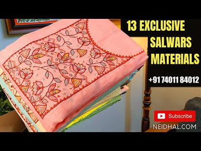 Beetroot purple patola printed pure cotton unstitched salwar material, fancy buttons on yoke(lining optional)green cotton bottom, block printed pure jakard cotton dupatta with tapings. CODE JL250312