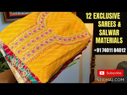 CODE NS98 : Purple checkered printed fancy chappa silk saree, bottle green printed with gold tissue borders, digital printed pallu, digital printed running blouse with gold tissue borders.