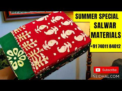 Patola printed Maroon premium silk cotton unstitched salwar material (lining needed) double side zari borders, black cotton bottom, printed premium silk cotton full length dupatta(TAPING NEEDED). JA261615