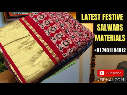 Digital floral printed half White & pale yellow premium linen unstitched salwar material(lining needed) sequins,  thread work on front, pale yellow cotton provided for lining or bottom, digital printed premium linen dupatta with lace tapings. JA263112