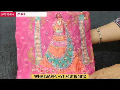 Rich beige jamdani woven premium silk cotton unstitched salwar material, gold tissue border on daman(thin, lining needed)matching santoon bottom, jamdani woven premium silk cotton full length dupatta with hand made tassels. CODE SP250603