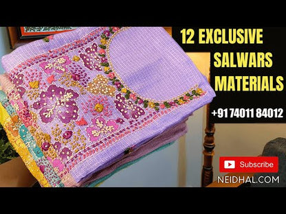 Sage green original wax batik dyed premium modal cotton unstitched salwar material(lining needed)matching santoon bottom, original wax batik dyed modal cotton dupatta. CODE MY251610