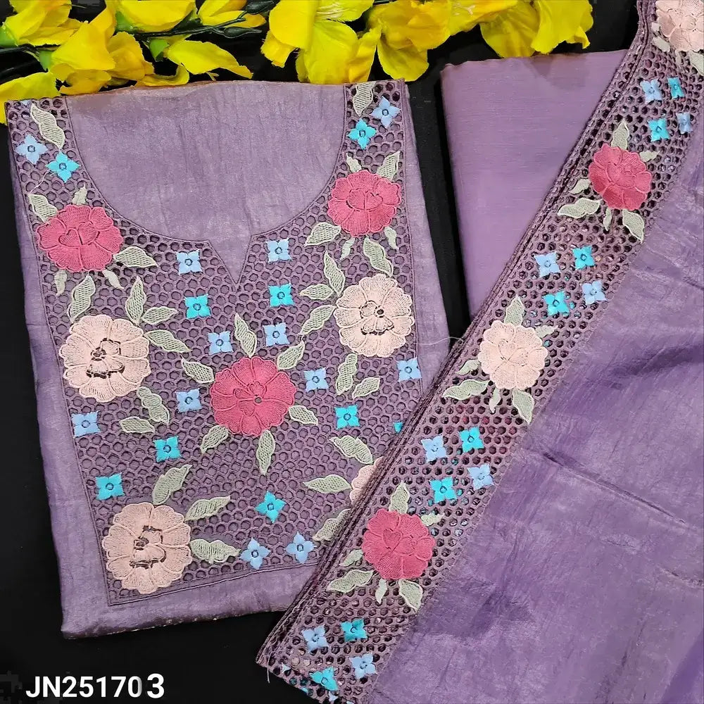 Purple crinkled jimmy choo salwar material jn251703-Neidhal