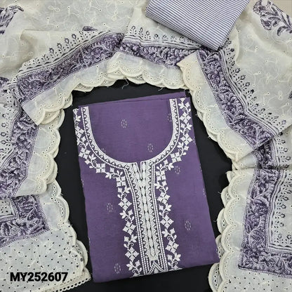 Purple designer handloom cotton salwar material my252607-Neidhal