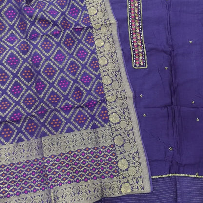 Purple designer premium russian silk salwar material ag251013-Neidhal