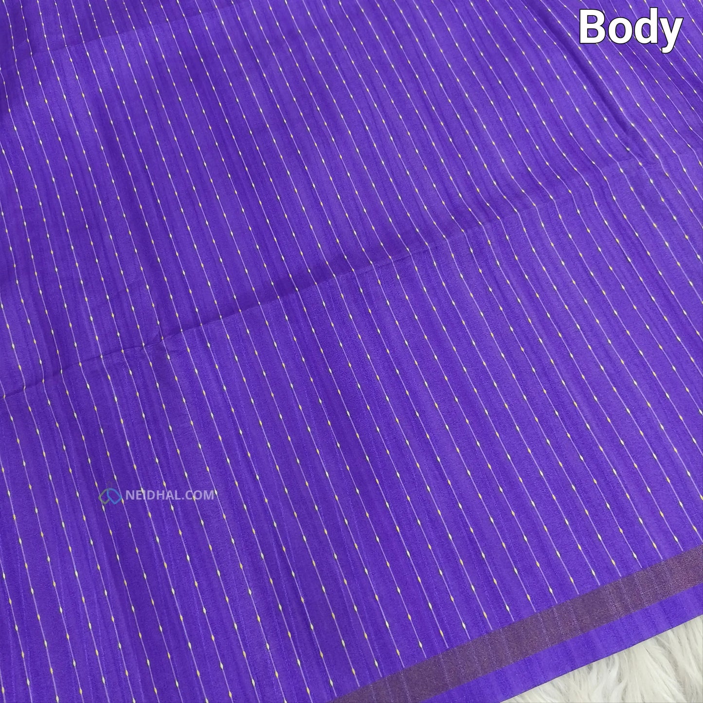 Purple Digital Printed Chappa Silk Saree - Lotus Pallu | Neidhal