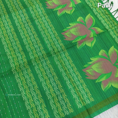 Purple digital printed chappa silk saree ns50-Neidhal