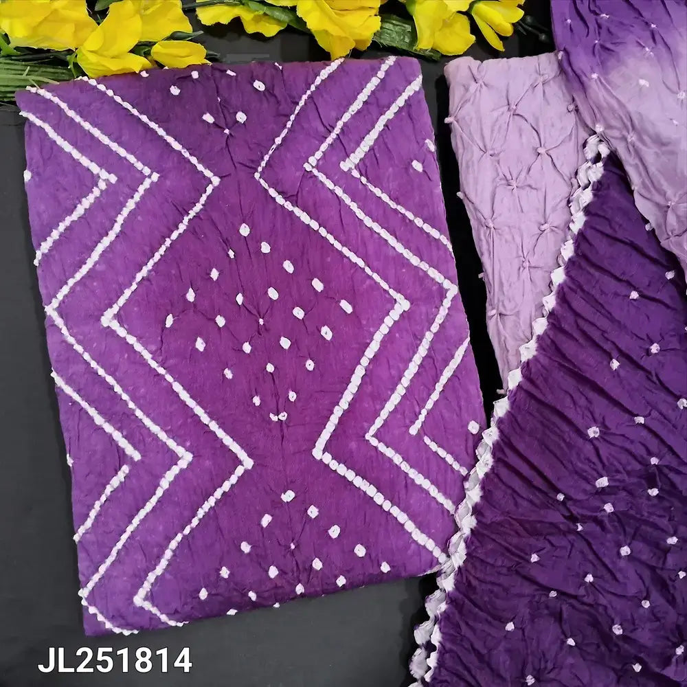 Purple dual shaded bandhini premium cotton salwar material jl251814-Neidhal