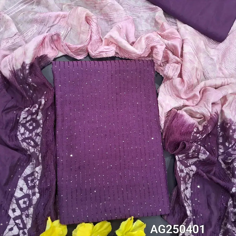 Purple fancy silk cotton salwar material ag250401-Neidhal