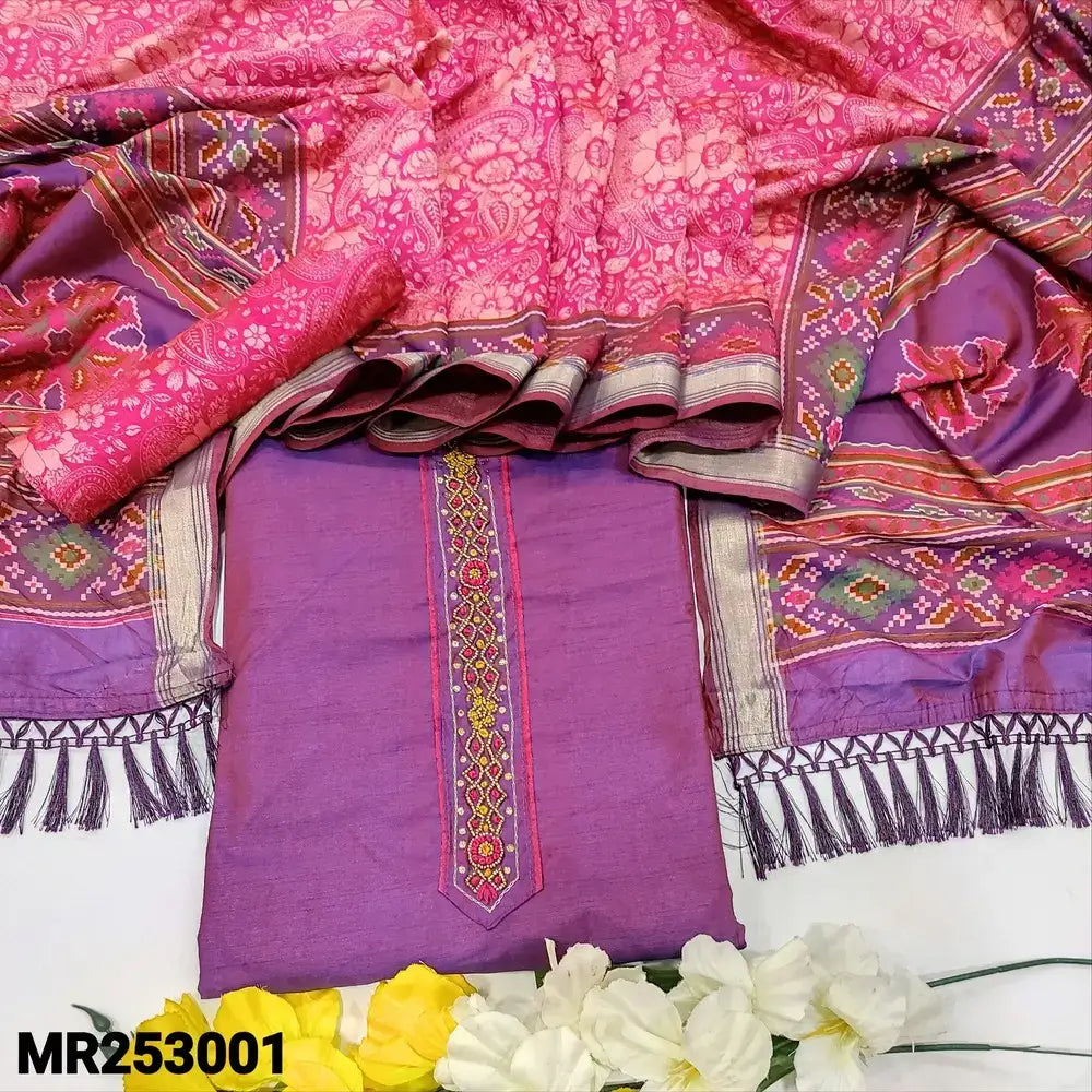 Purple fancy silk salwar material mr253001-Neidhal