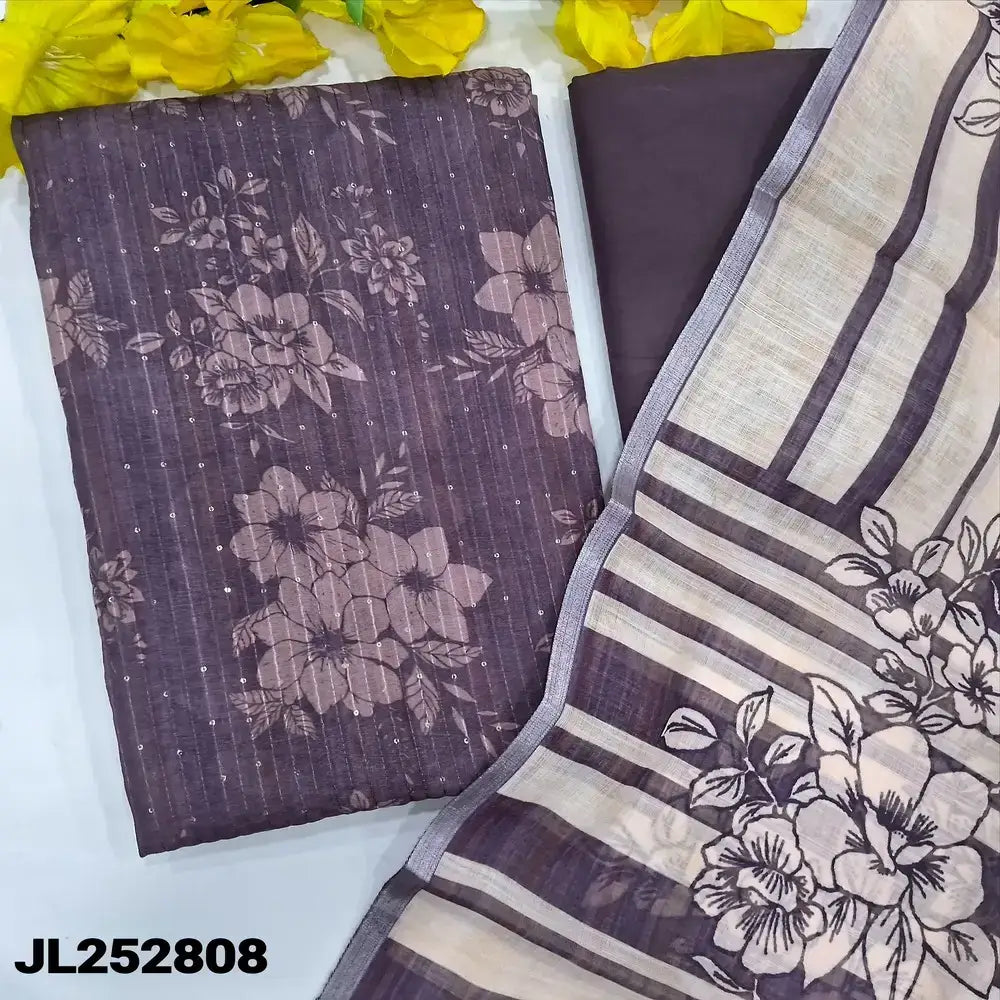 Purple floral digital printed silk cotton salwar material jl252808-Neidhal