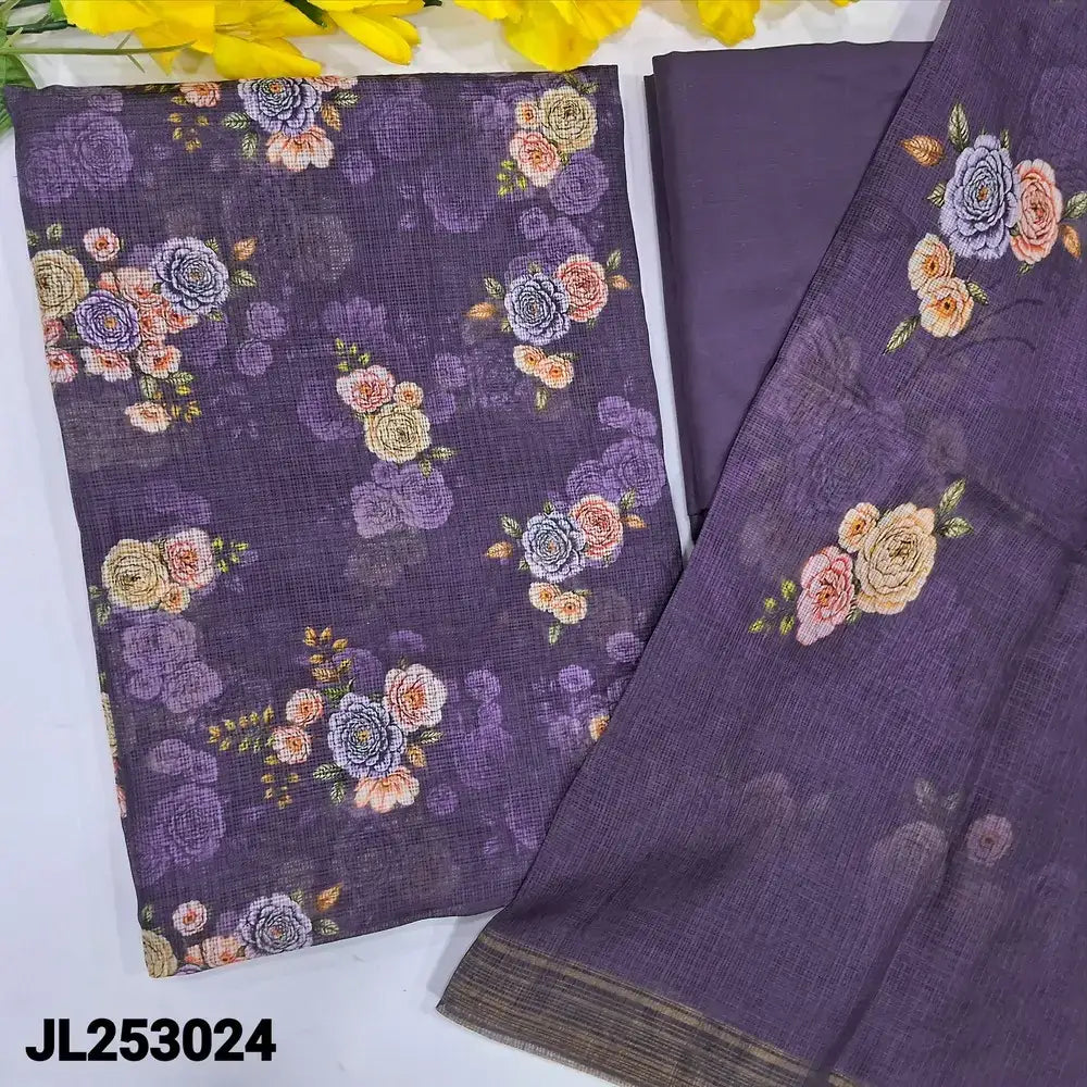 Purple floral printed fancy kota silk cotton salwar material jl253024-Neidhal