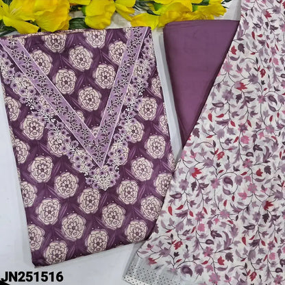 Purple floral printed soft cotton salwar material jn251516-Neidhal