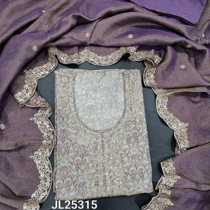 Purple grey premium organza silk salwar material jl253115-Neidhal