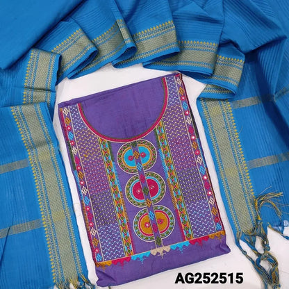 Purple handloom cotton salwar material ag252515 Neidhal