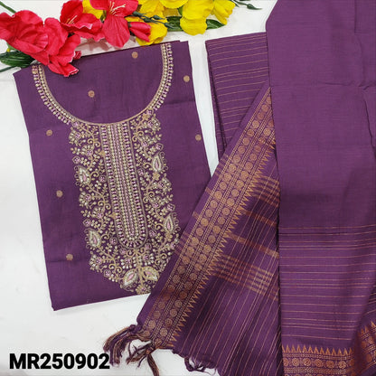 Purple handloom cotton salwar material mr250902-Neidhal