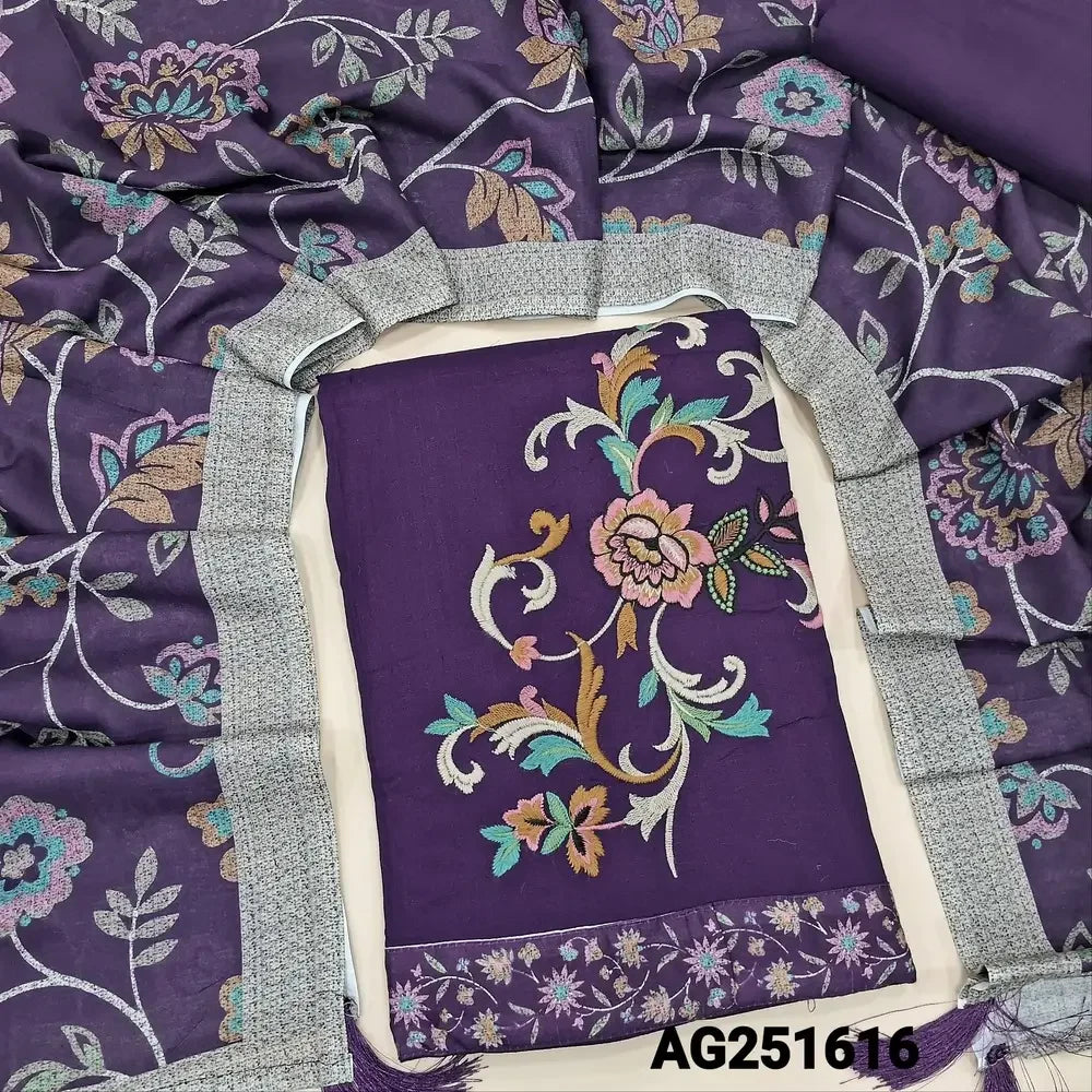 Purple liquid fabric salwar material ag251616-Neidhal