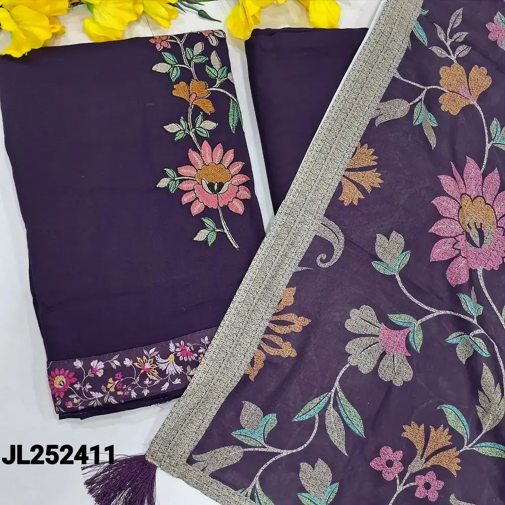 Purple liquid fabric salwar material jl252411-Neidhal