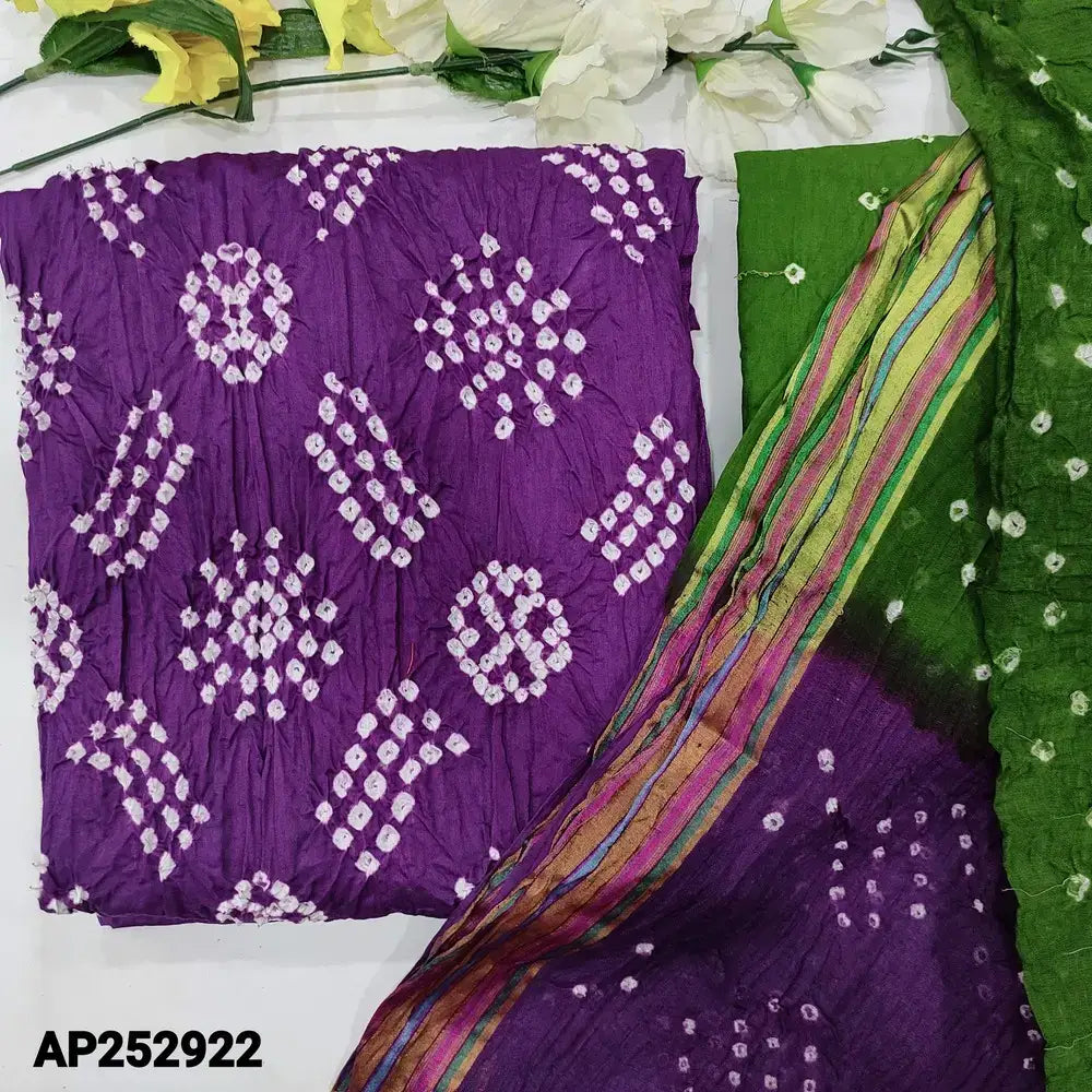 Purple original wax batik cotton salwar material ap252922-Neidhal