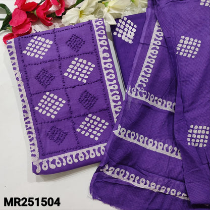 Purple original wax batik cotton salwar material mr251504-Neidhal