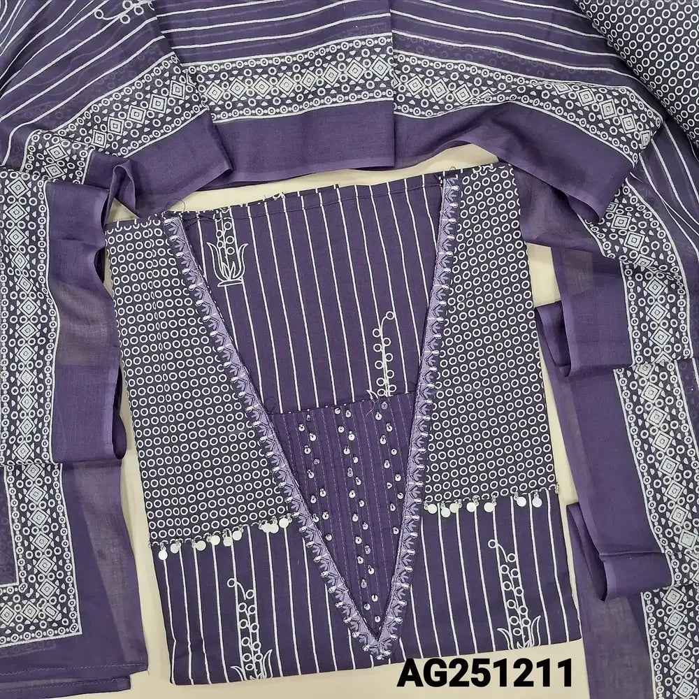 Purple premium cotton salwar material ag251211-Neidhal