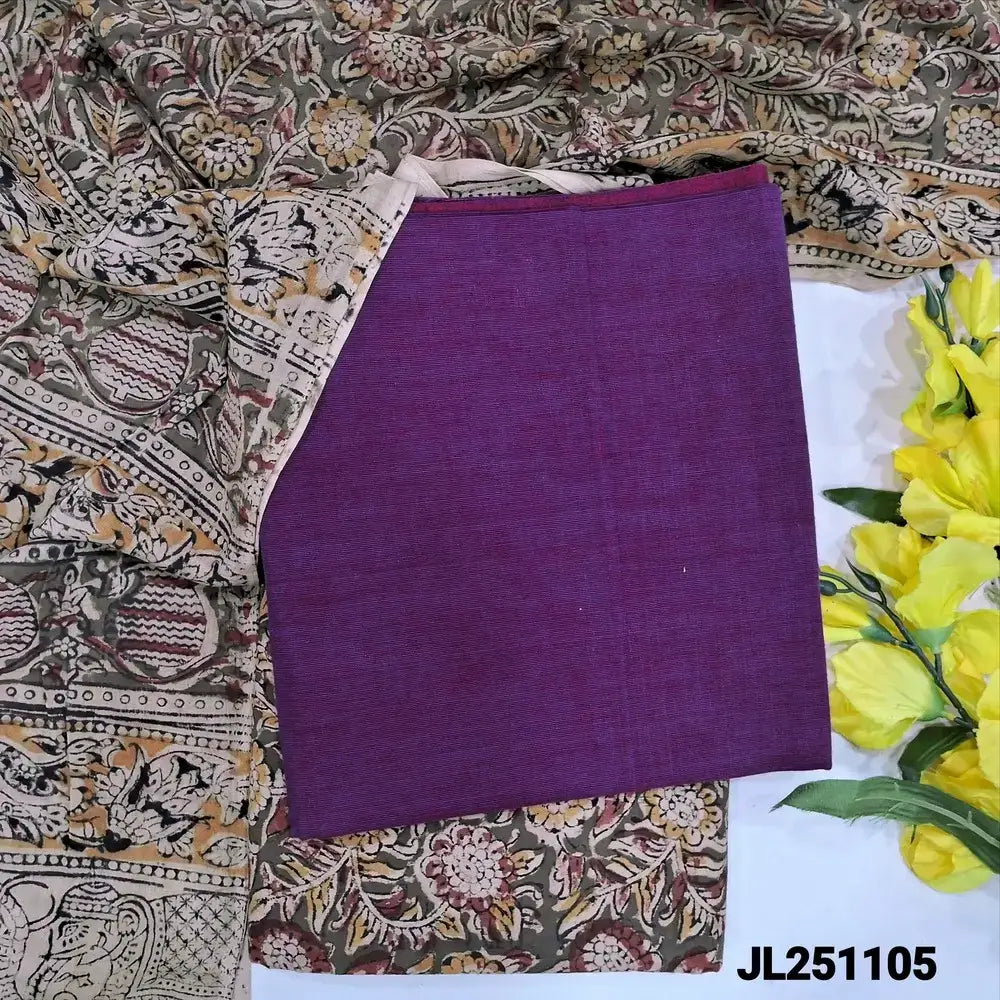 Purple premium handloom cotton salwar material jl251105-Neidhal