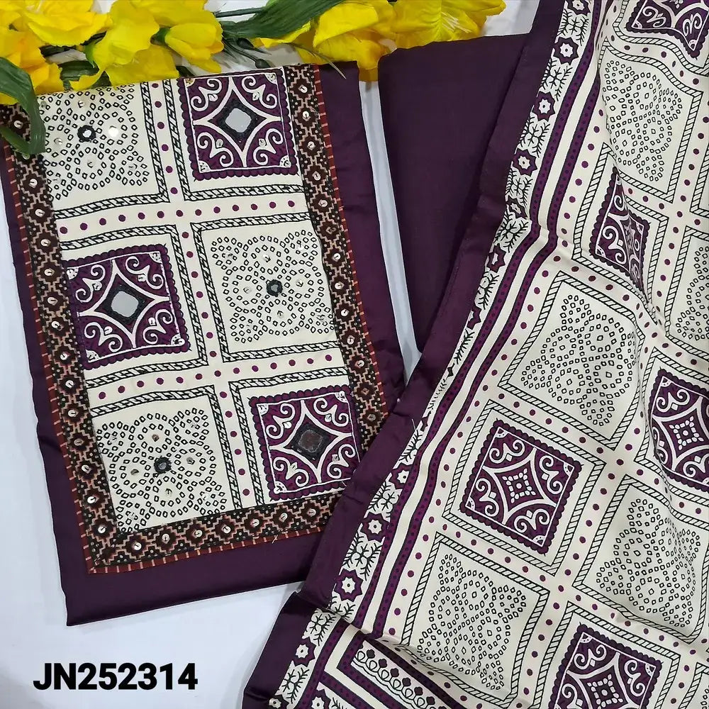 Purple premium satin cotton salwar material jn252314-Neidhal