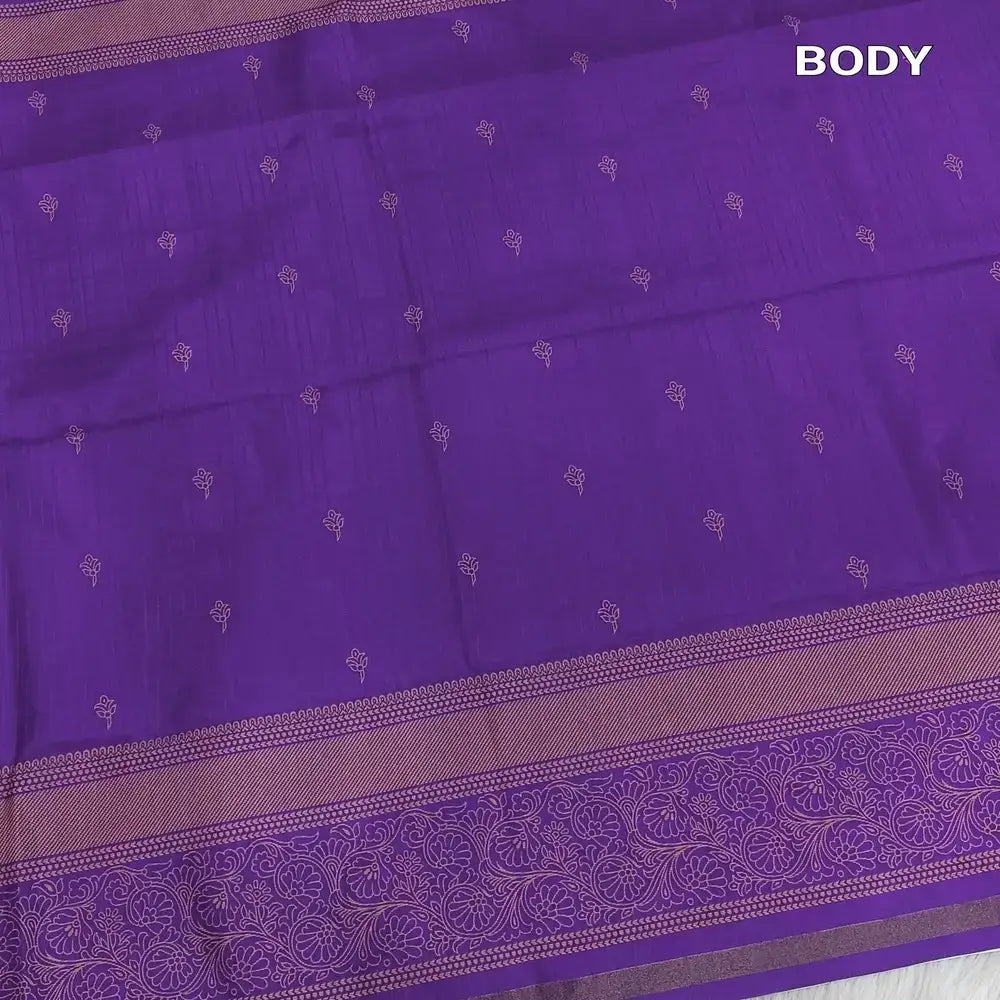 Purple printed fancy chappa silk saree ns174-Neidhal
