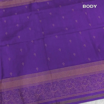 Purple printed fancy chappa silk saree ns174-Neidhal