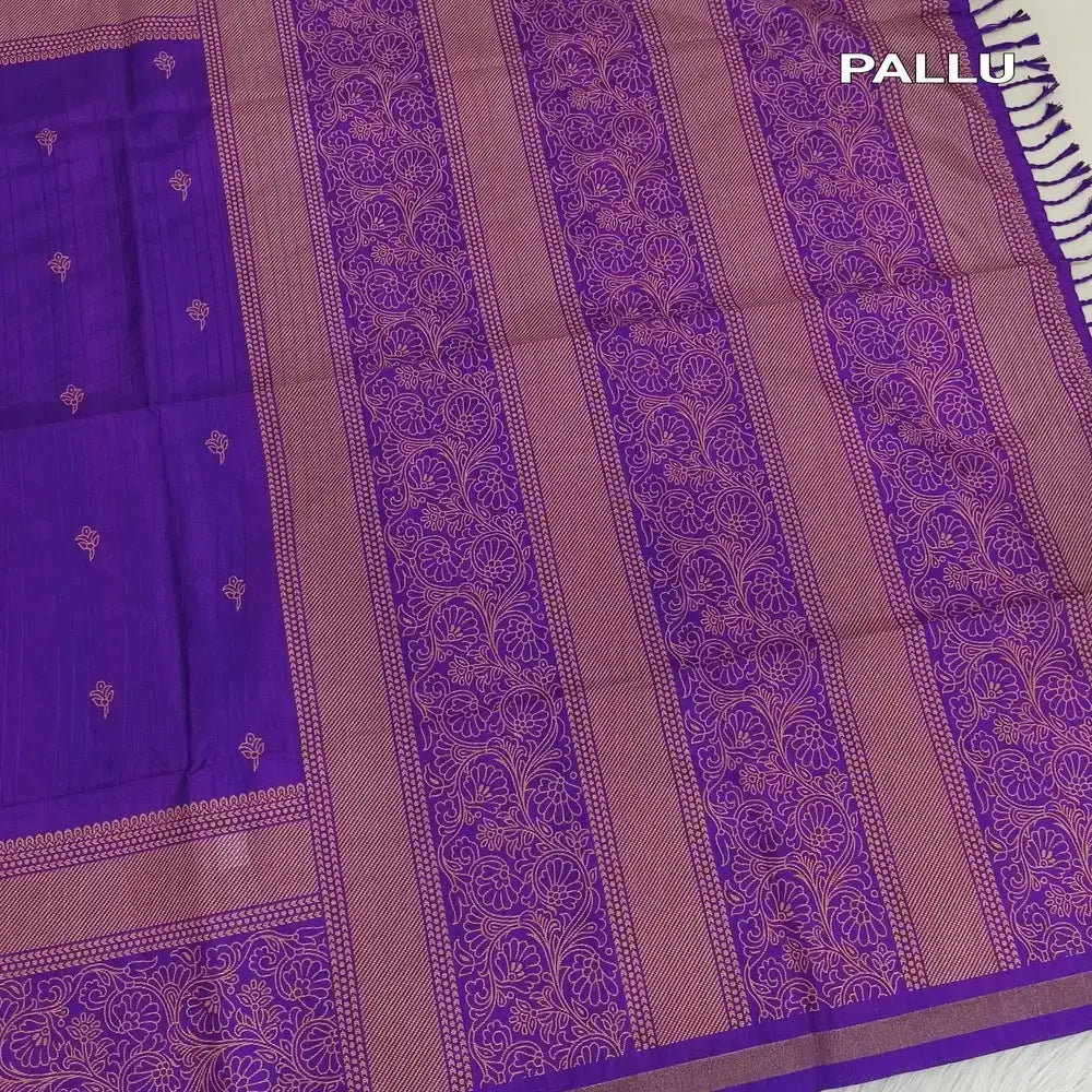 Purple printed fancy chappa silk saree ns174-Neidhal