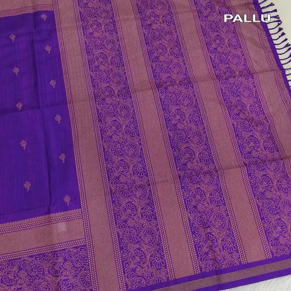 Purple printed fancy chappa silk saree ns174-Neidhal