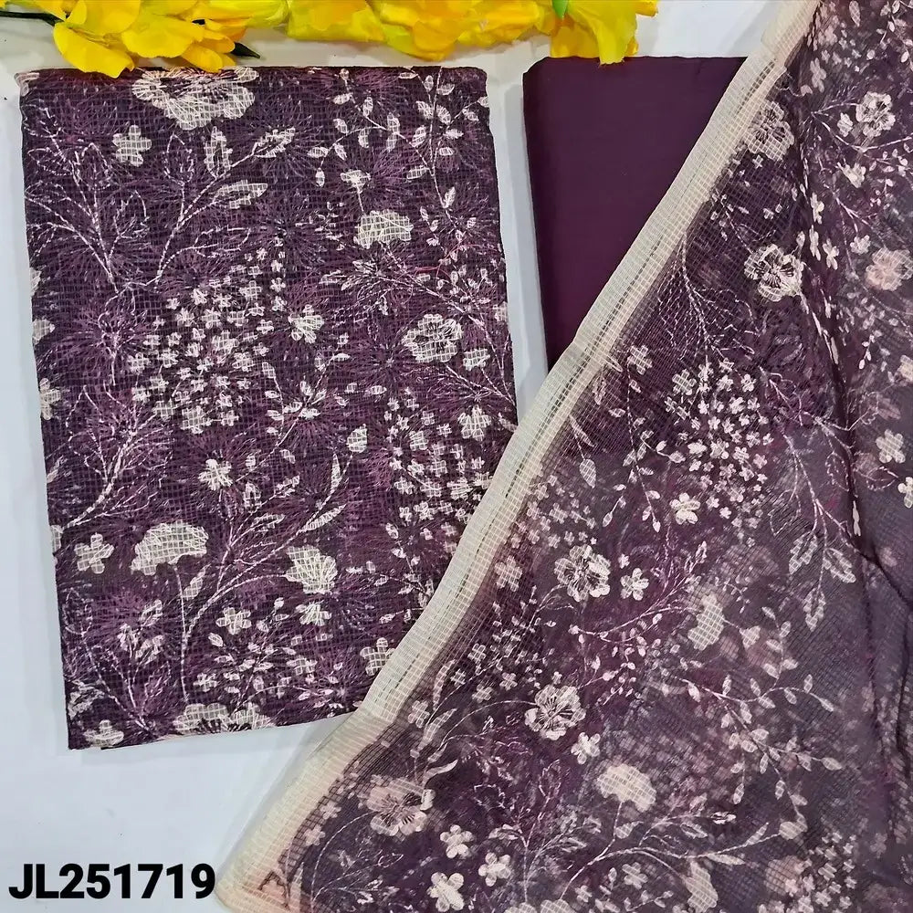 Purple printed fancy kota salwar material jl251719-Neidhal