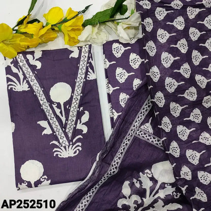 Purple printed soft cotton salwar material ap252510-Neidhal