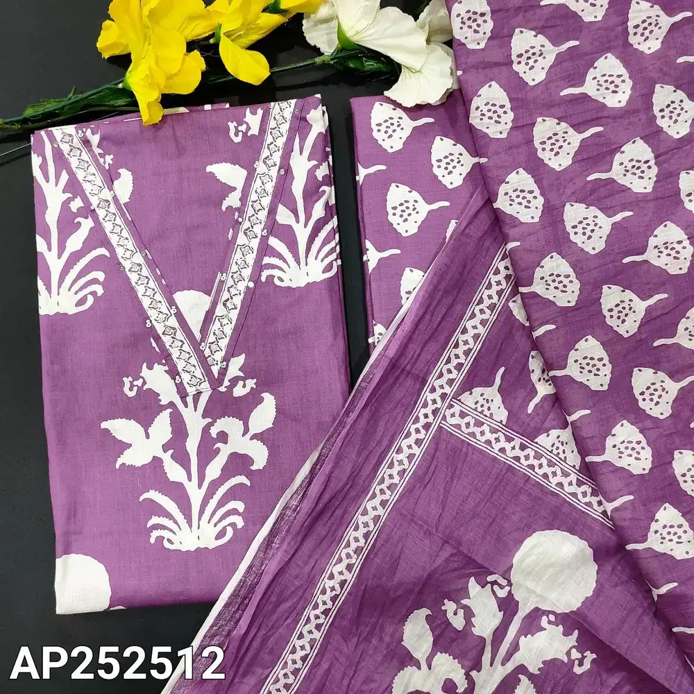 Purple printed soft cotton salwar material ap252512-Neidhal