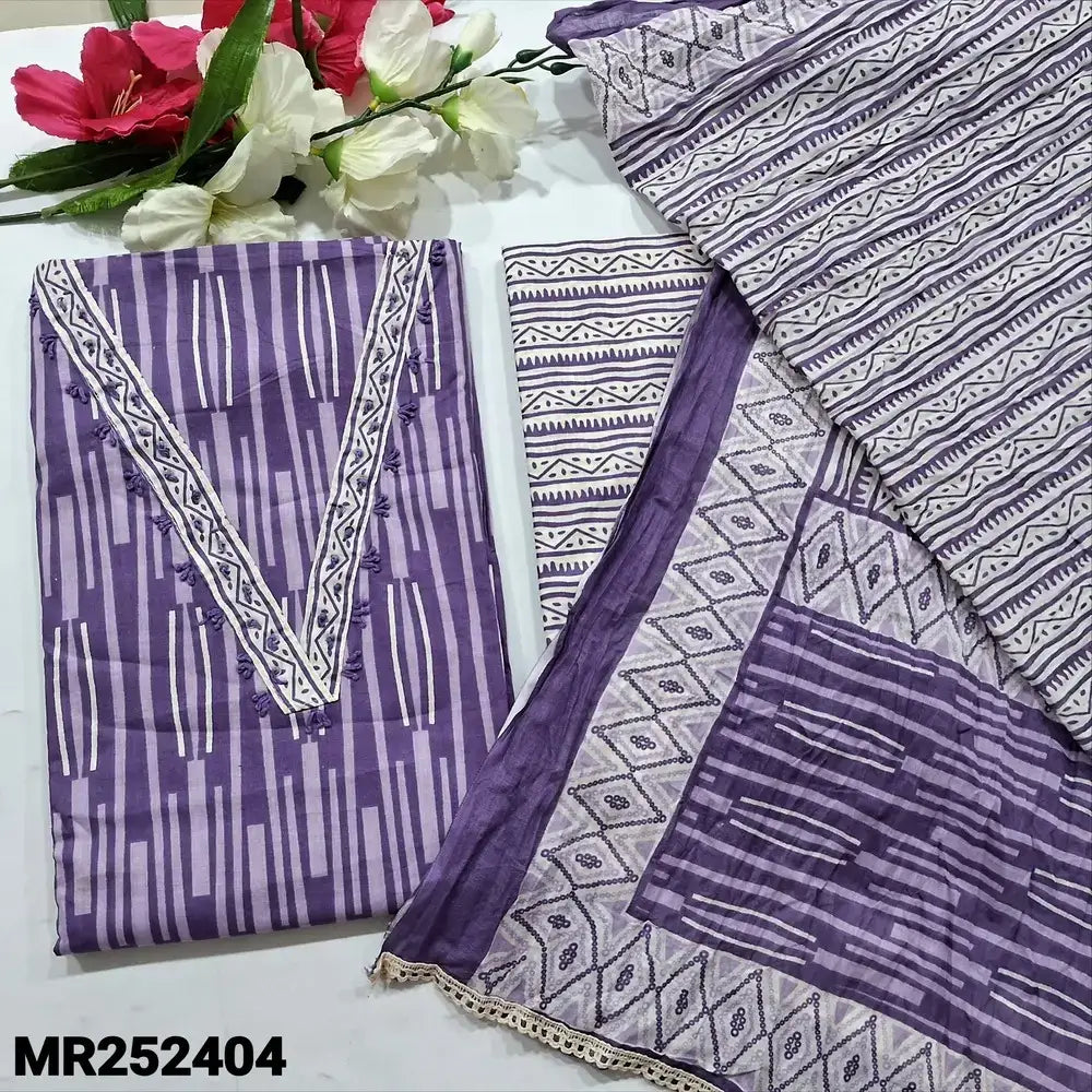 Purple printed soft cotton salwar material mr252404-Neidhal