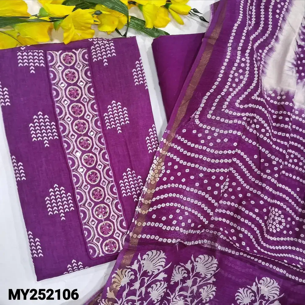 Purple printed soft cotton salwar material my252106-Neidhal