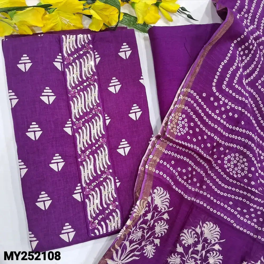 Purple printed soft cotton salwar material my252108-Neidhal