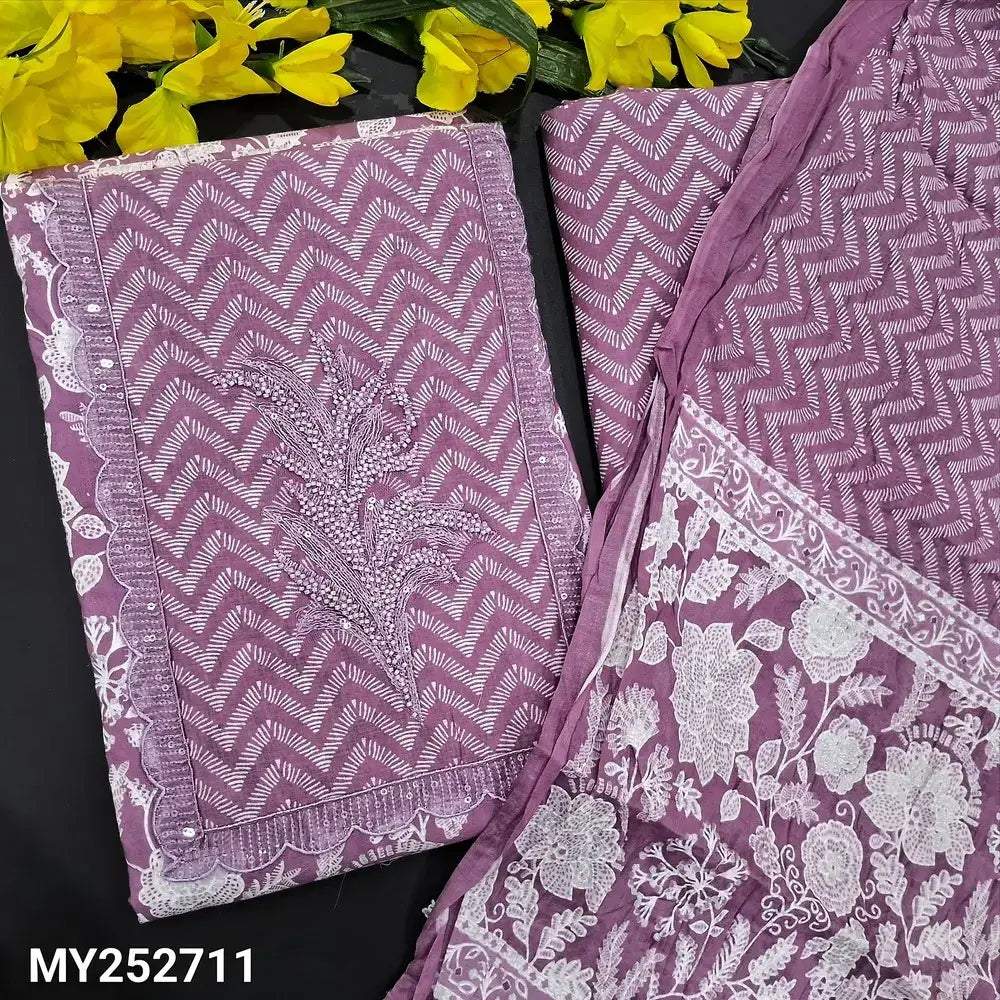 Purple printed soft cotton salwar material my252711-Neidhal