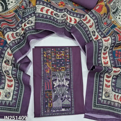 Purple pure cotton salwar material jn251409-Neidhal