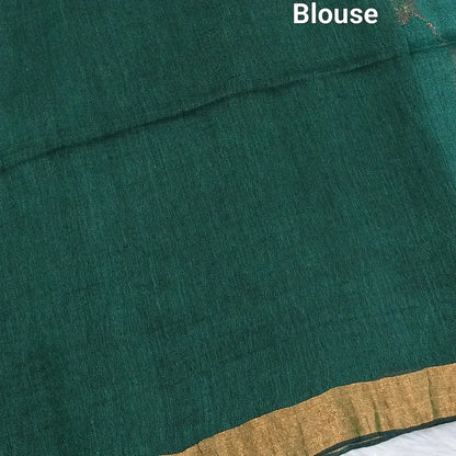 Purple pure linen hand woven saree ns171-Neidhal