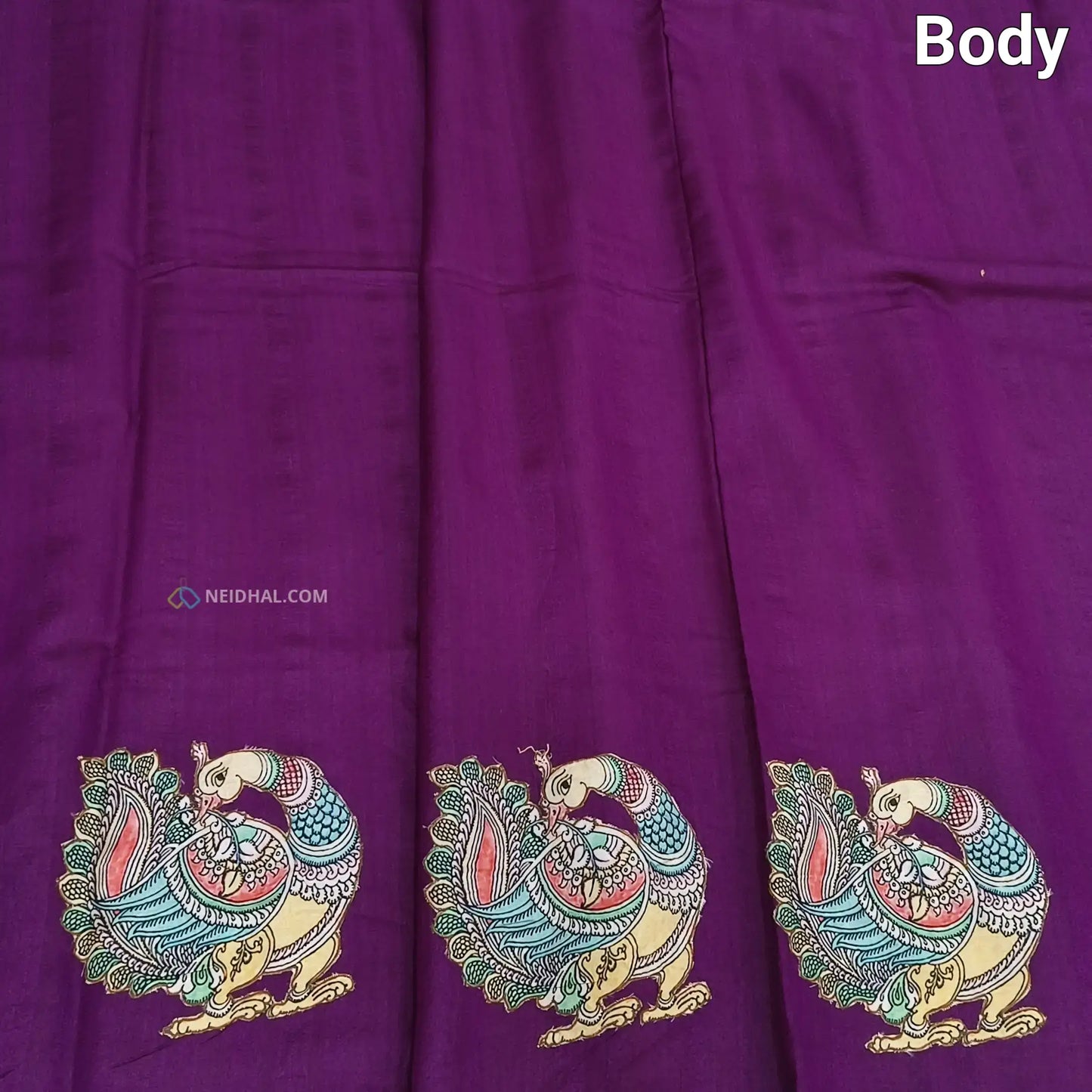 Purple semi jute silk saree ns31-Neidhal