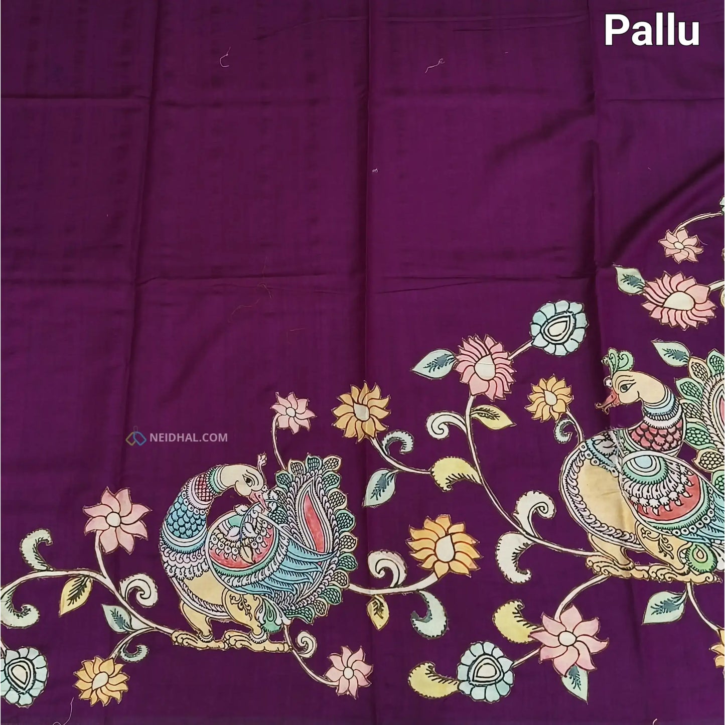 Purple semi jute silk saree ns31-Neidhal