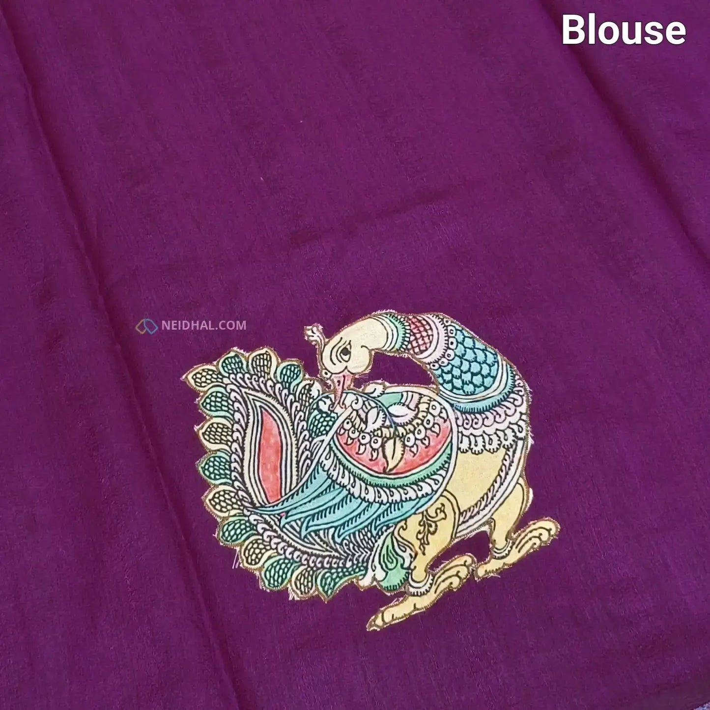 Purple semi jute silk saree ns31-Neidhal